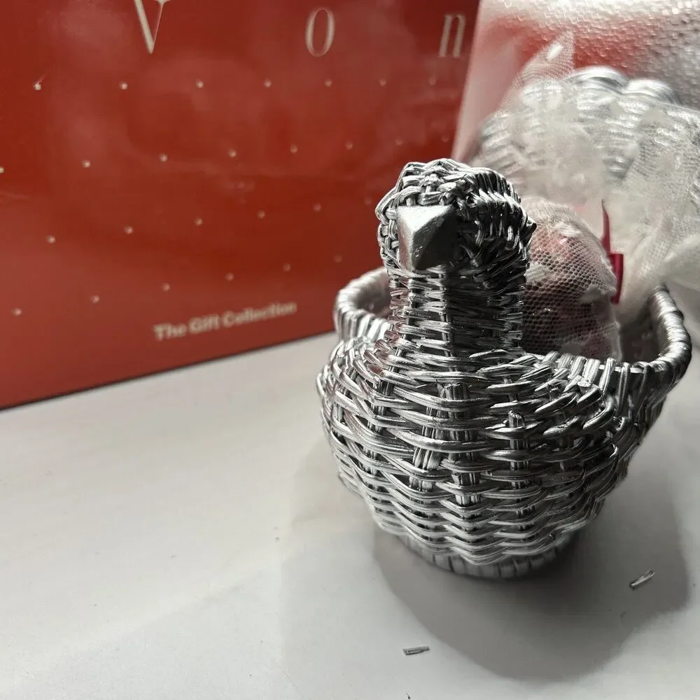 Vintage Avon Basket Of Love Candy Filled Wicker Turkey